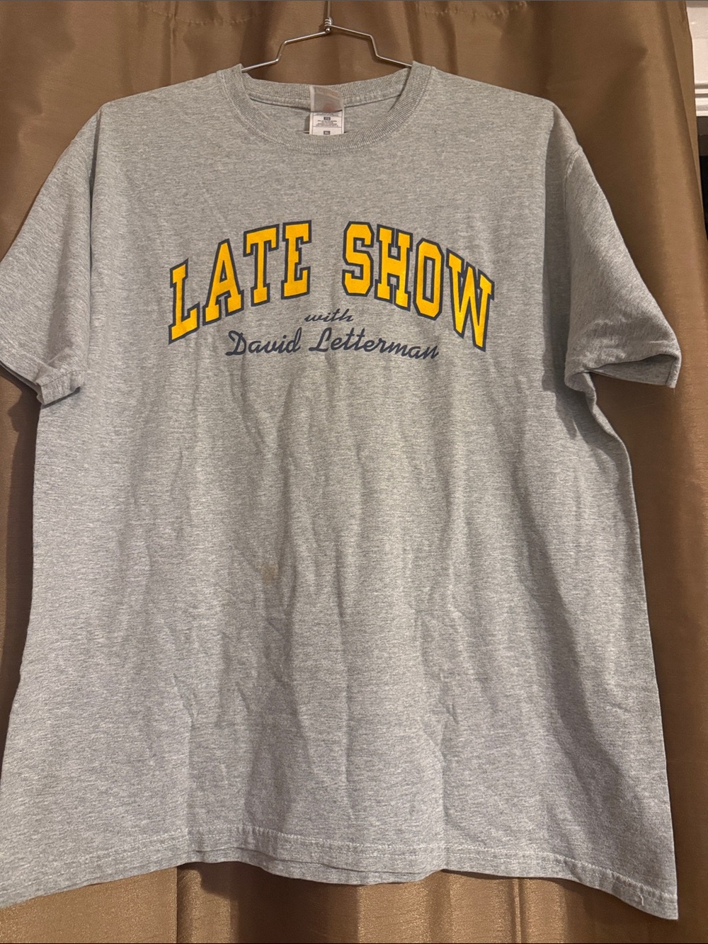 Vintage 90’s Late Show David Letterman Graphic Tee fruit of the loom tag